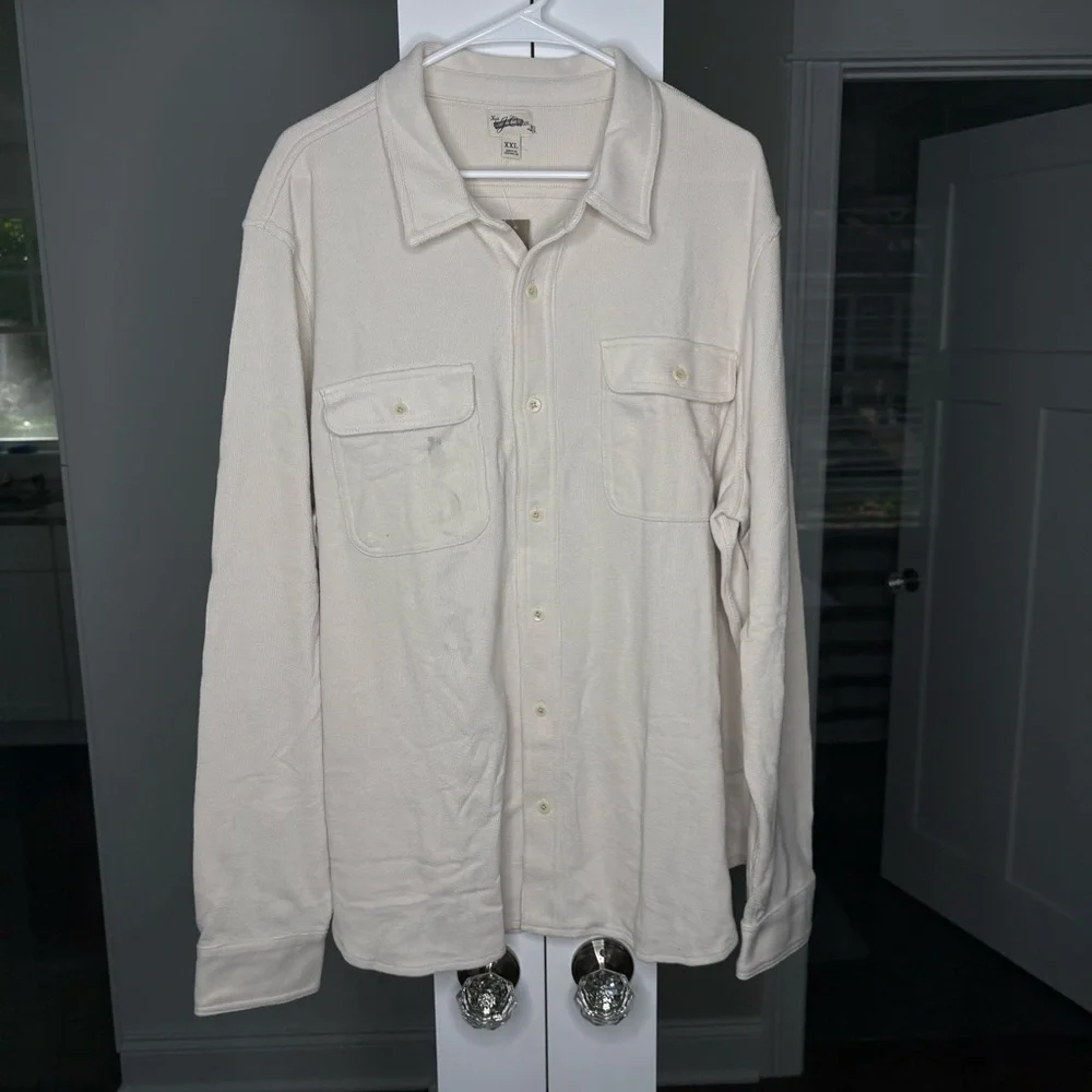 NWT J. Crew Long-sleeve Textured Sweater-tee Shirt Cream